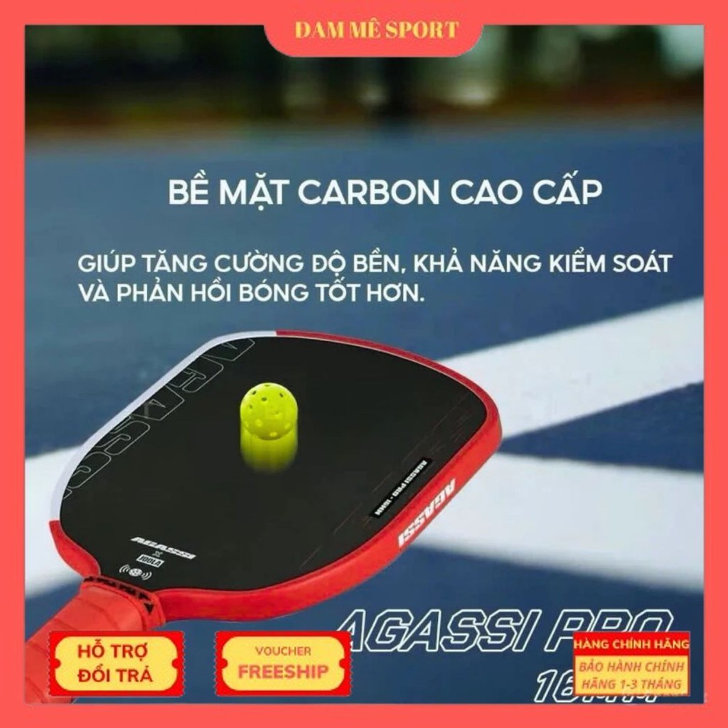 [Check NFC] JOOLA Agassi Pro 16mm super Pickleball racket - Control ...