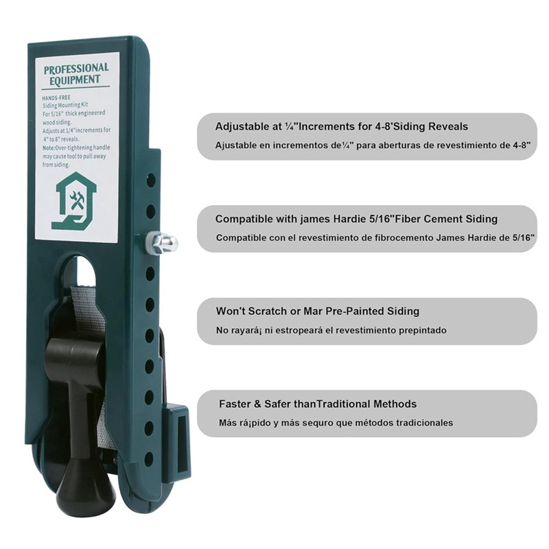 Siding Installation Tools - Adjustable Lap Siding Gauge For 5/16 Inch Fiber Cement Siding (Blue)