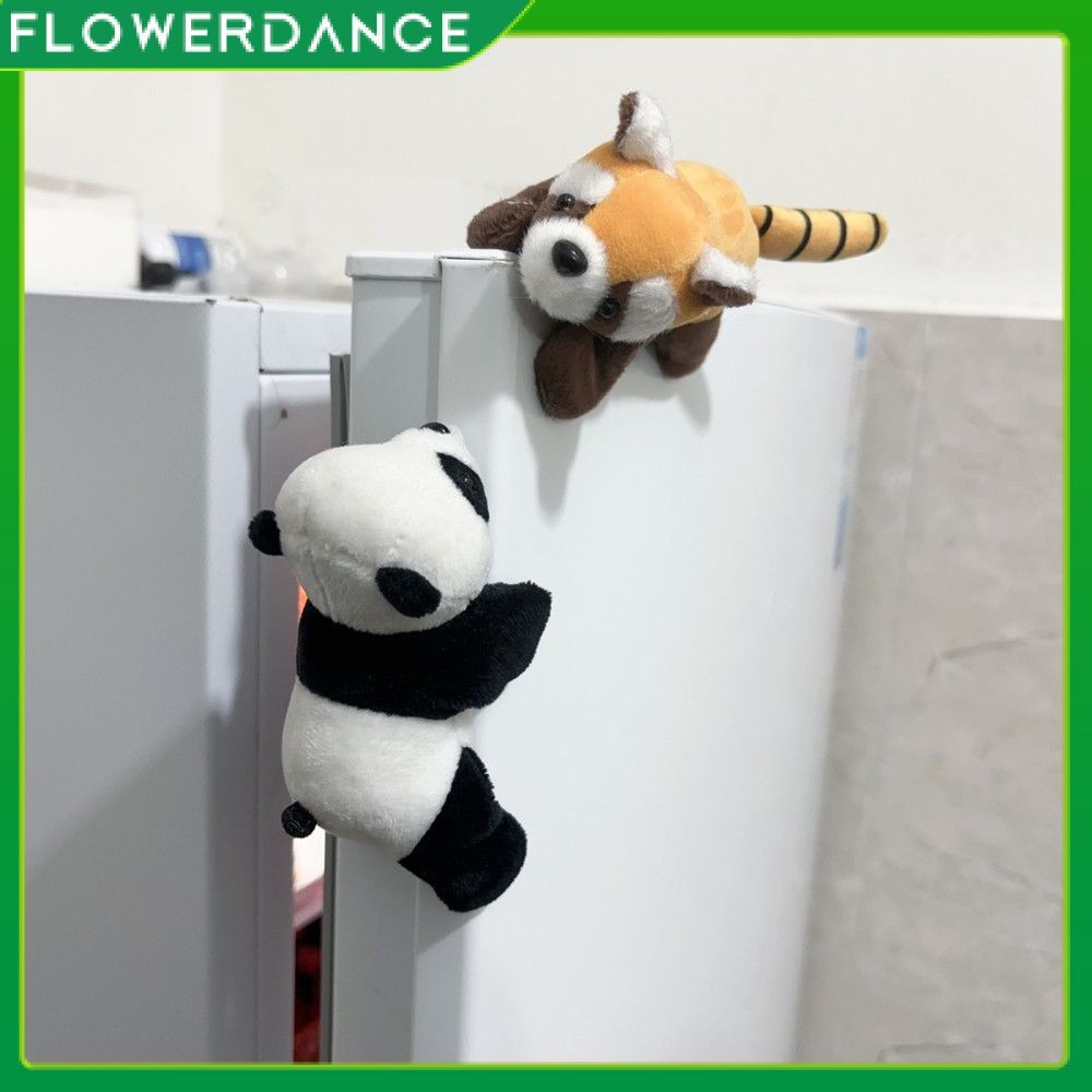 Panda Doll Plush Raccoon Refrigerator Magnet Panda Refrigerator ...