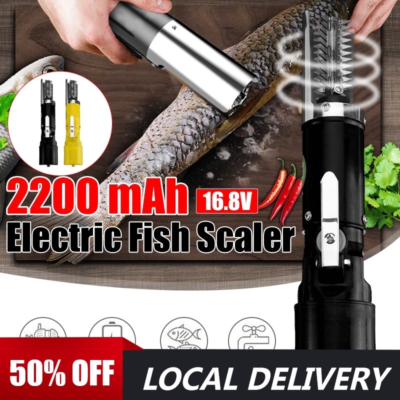 16.8V Electric Fish Scaler Waterproof Rechargeable Fishing Scalers ...