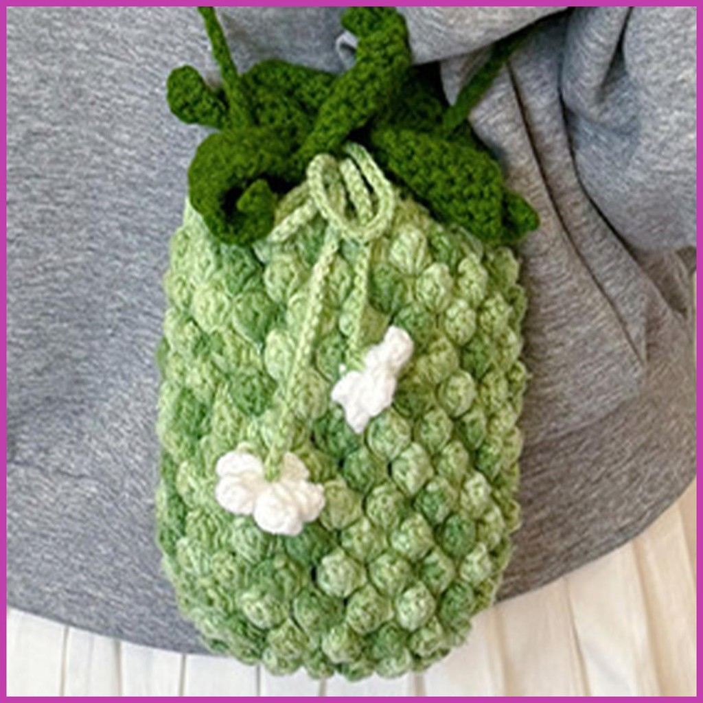 Pineapple Shaped Bag Gradient Design Bucket Bag With Drawstring Stylish ...