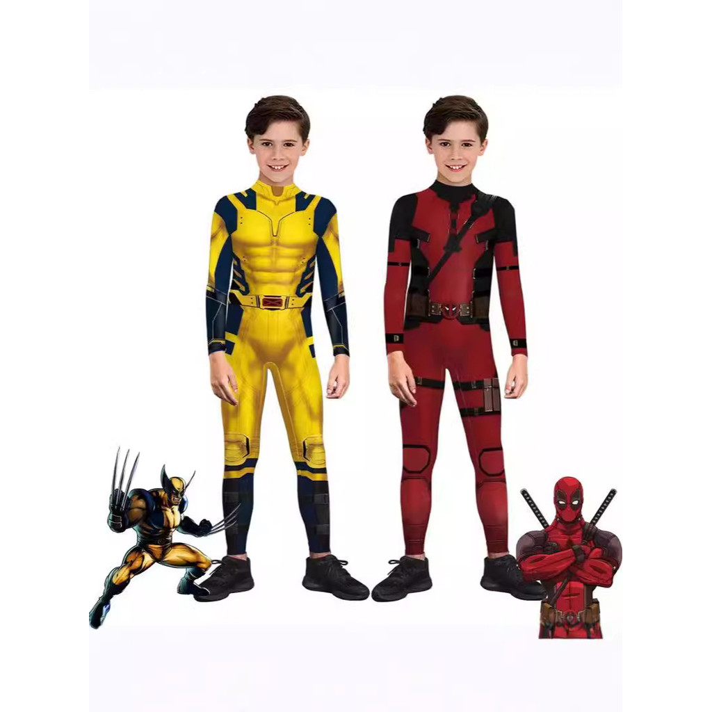 Clothing Wolverine Deadpool 3 Cosiay Cos Tight Clothes Kids Gift ...