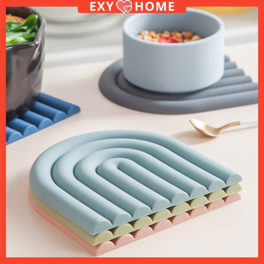 Rainbow Silicone Heat Insulation Coaster Mat | Alas Silikon Pelangi ...