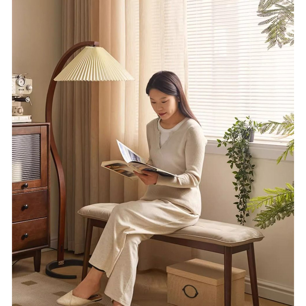 Solid wood shoe changing bench household long bench integrated sit-down ...