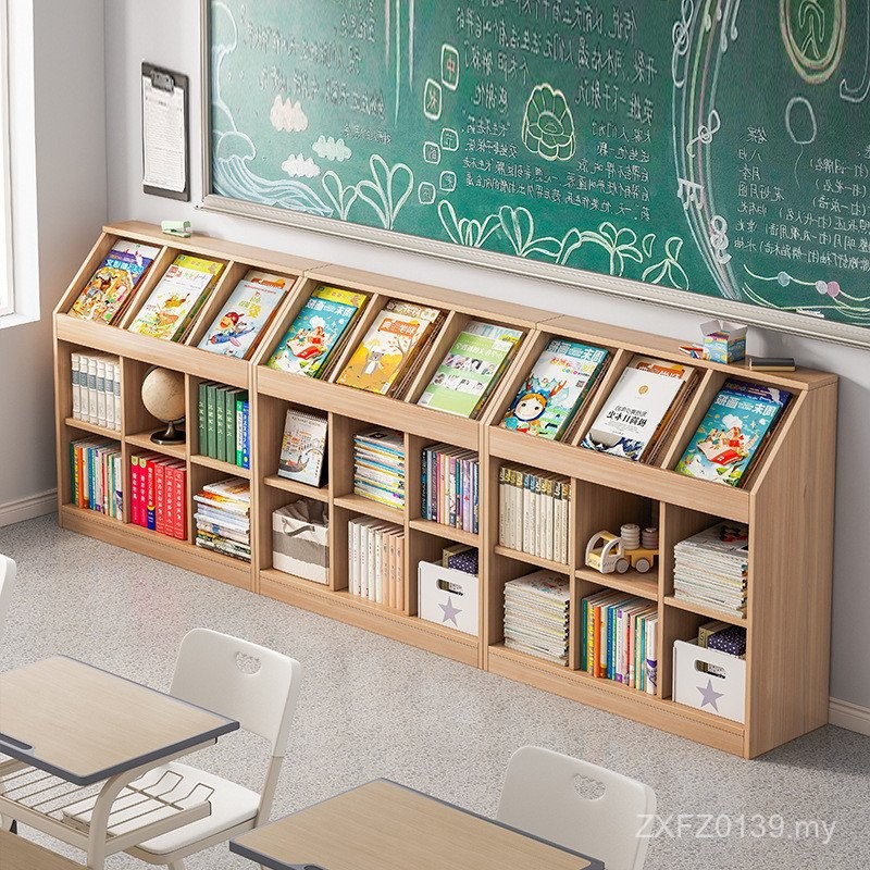 Display Rack Living Room Classroom Shelf Low Bookcase Bookshelf Student ...