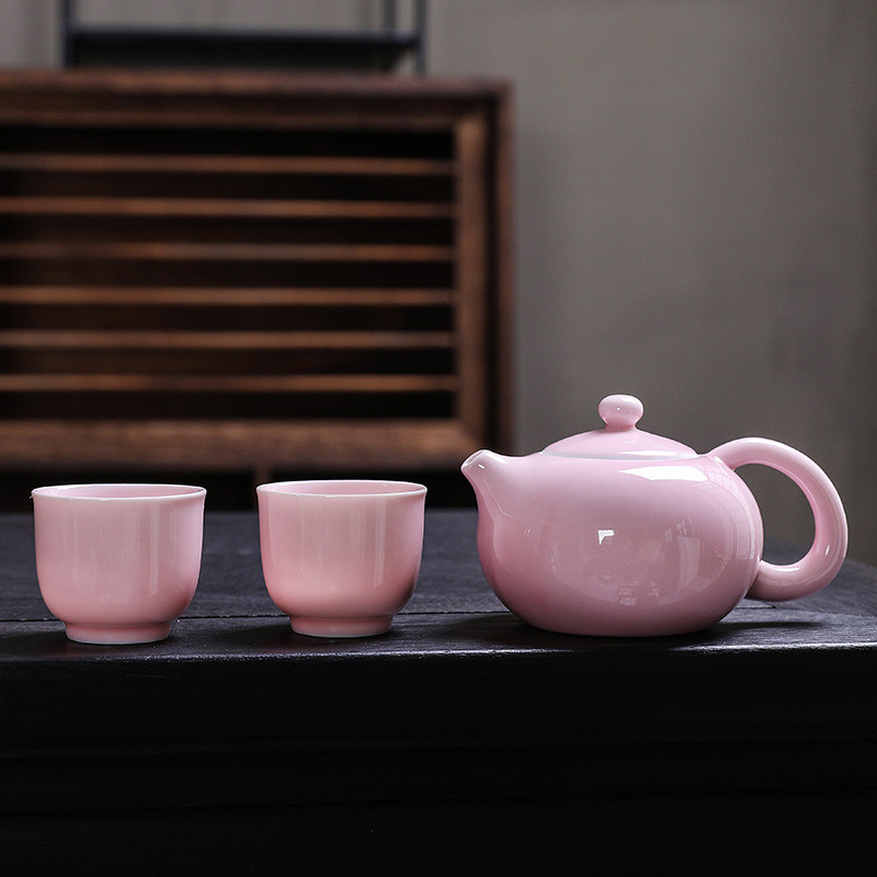 Spot goods set cawan dan teko Small Set Travel Tea Set Light Luxury Ice ...