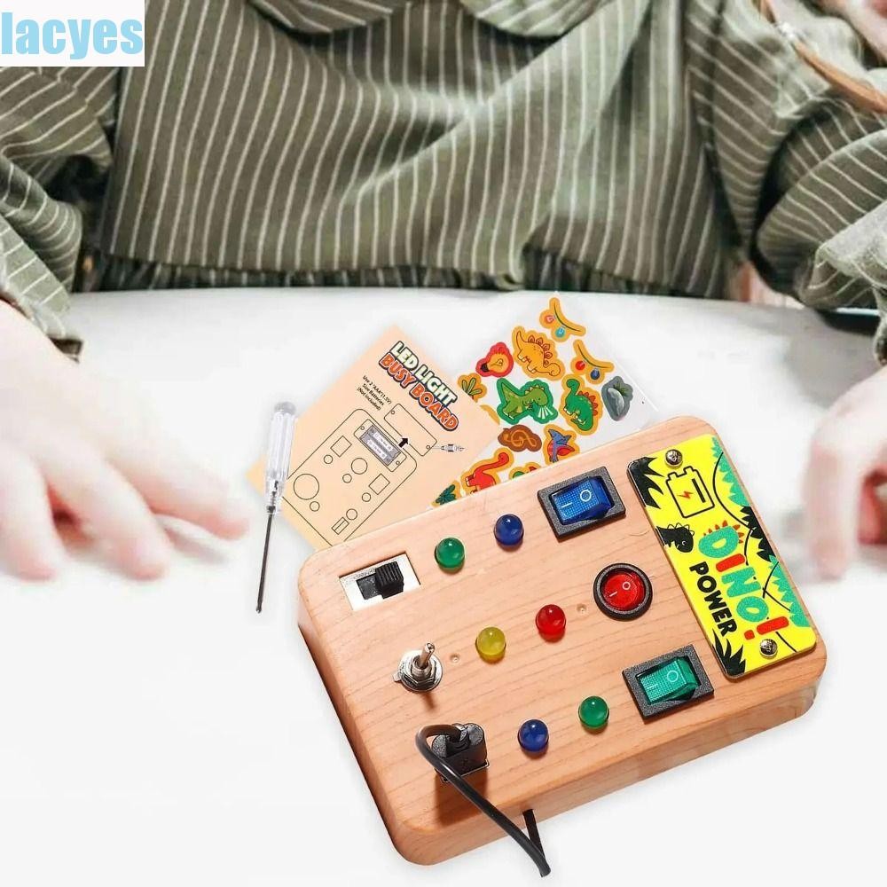 LACYES Kids' Activity Board, Electronic LED Light Switch Toddler Busy ...