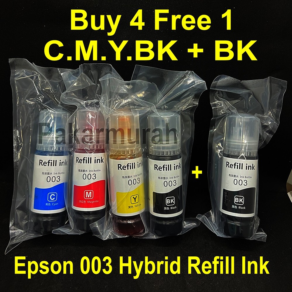 Epson Ink 003 Ink Bottle 70ml Compatible for Ecotank Printer L3550 ...