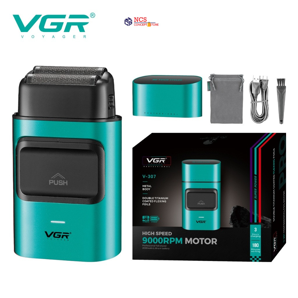 VGR V-307 9000RPM Double Foil Shaver Razor Shaving Mesin Potong Janggut ...