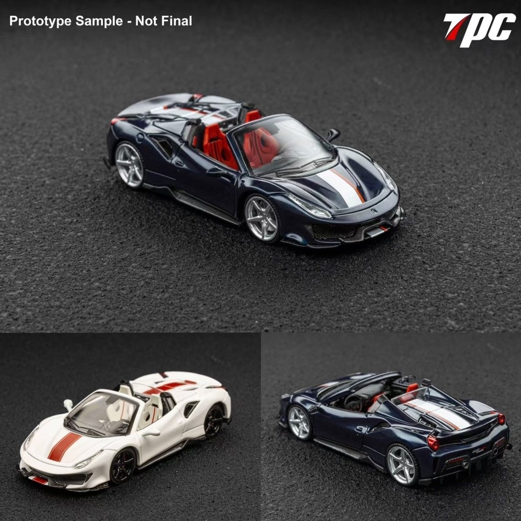 TPC 1/64 Ferrari Novitec 488 Convertible Supercar Alloy Car Model ...