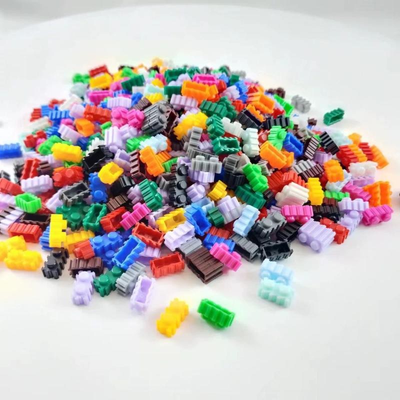 积木小颗粒散装拼装8mm积木颗粒两联小颗粒积木diy散装积木Bulk assembly of 8mm building blocks with ...