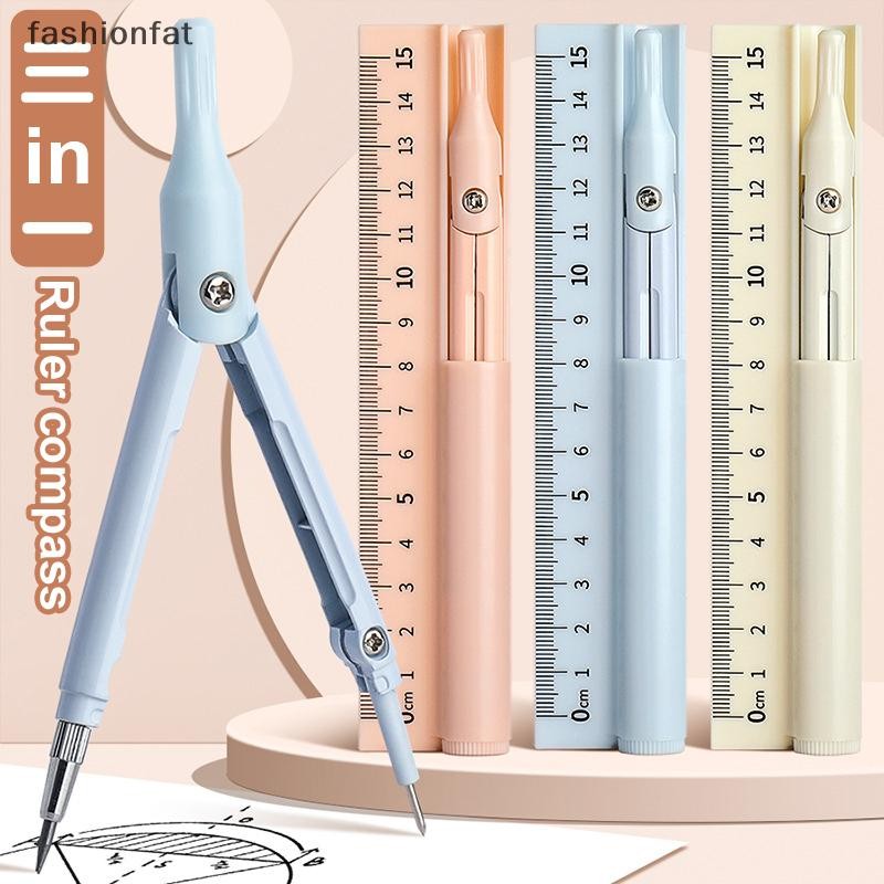 [fashionfat] 3 In 1 Compass Geometry Set With Ruler Pencil al School ...