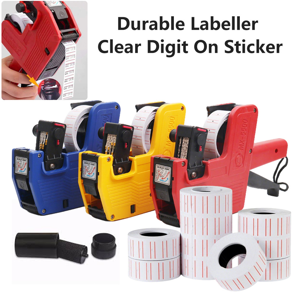 Price Tag Gun Label Machine Labeler Labelling 8 Digits Supermarket ...