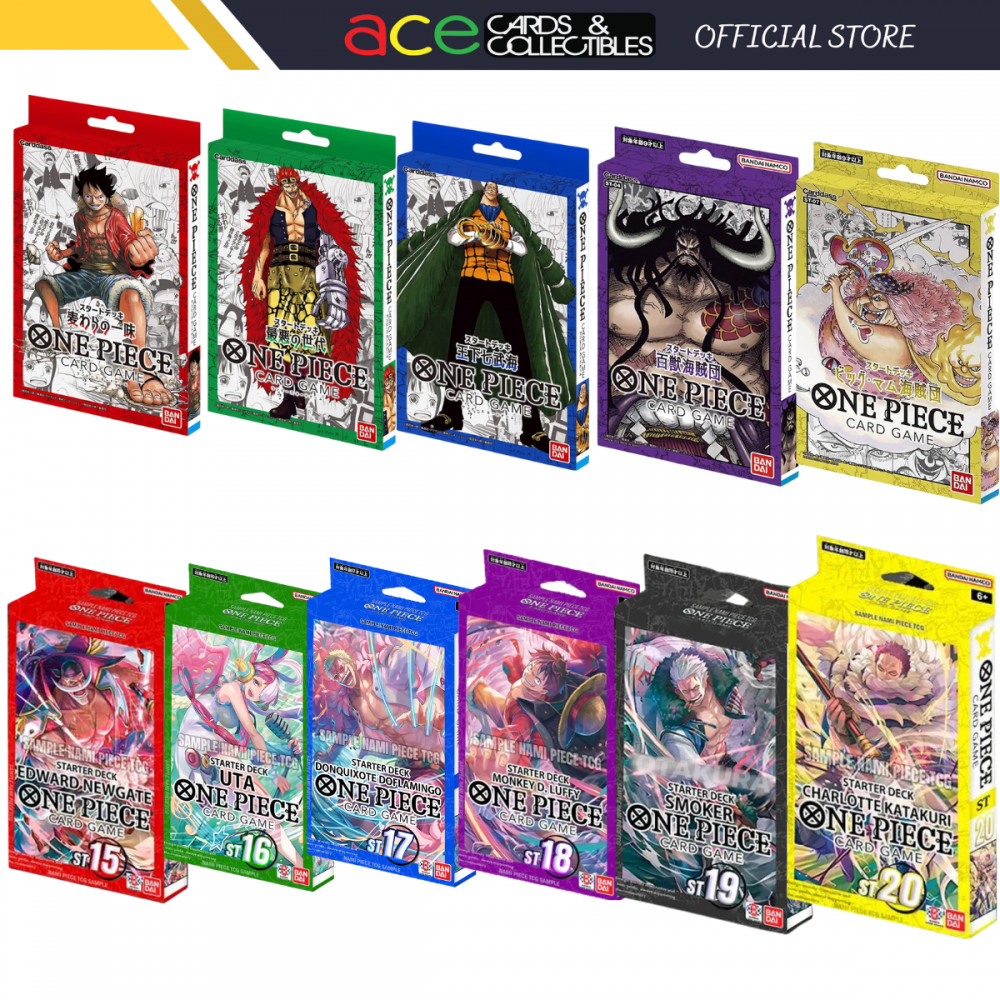 Starter Deck One Piece ST-01 + ST-02 + ST-05 - Cartes Japonaises Neuves Scellées, Personnage Luffy