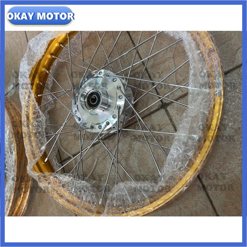 chrome hub lidi chrome alloy rim gold alloy rim set wave125 lc135 y125 ...