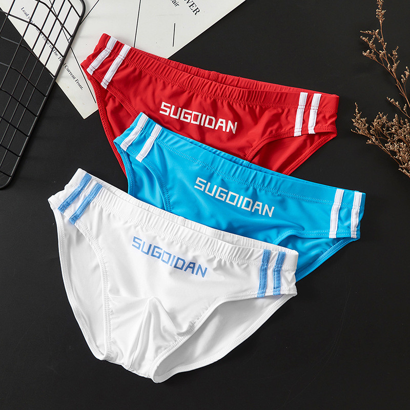 Classic Men's Swimming Trunks Sexy Low-Waist Triangle Swimming Trunks ...