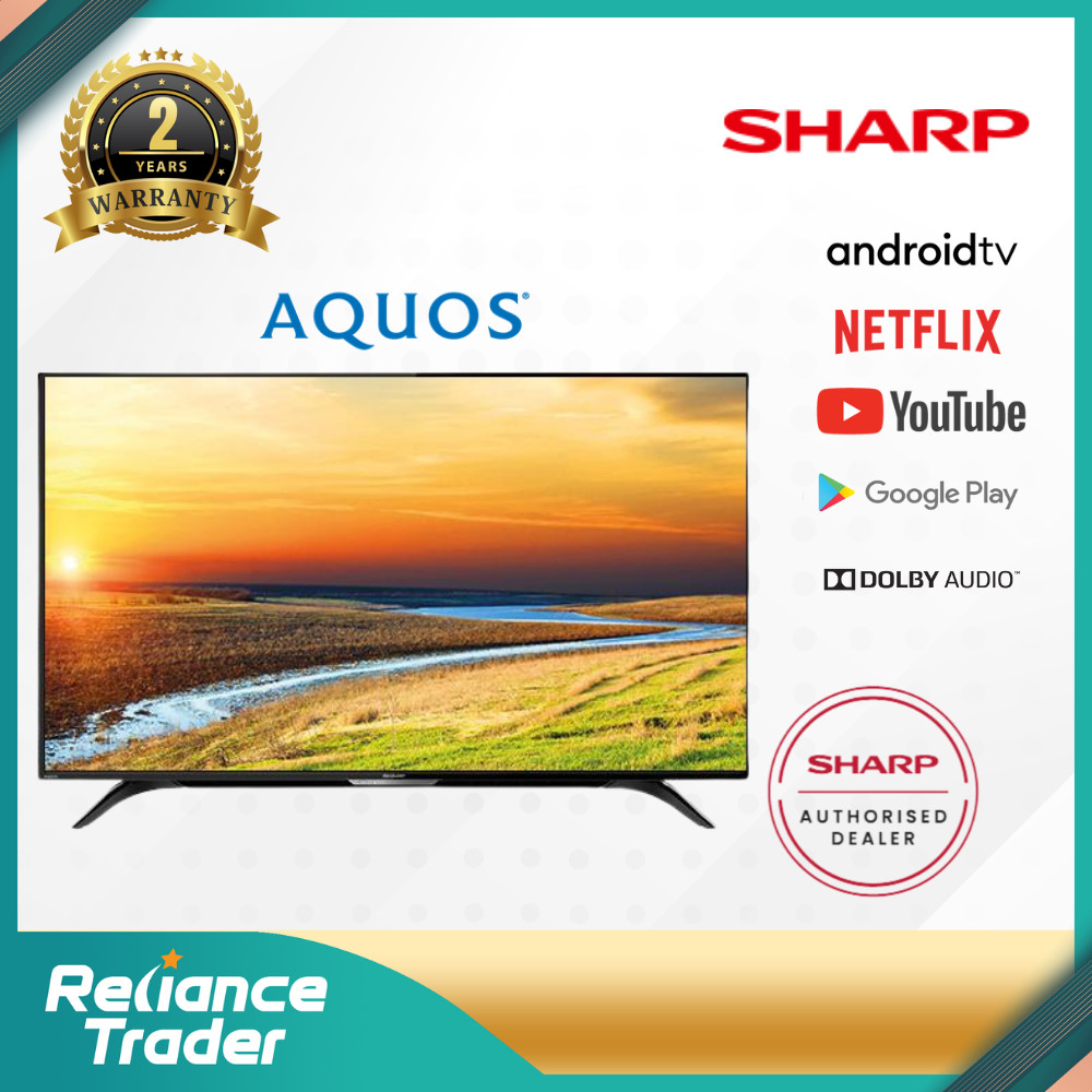 SHARP 50 Inch 4K UHD SMART ANDROID LED TV 4TC50BK1X NETFLIX YOUTUBE