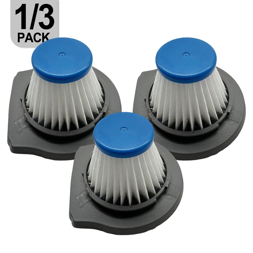 Pack 3 Unidades Filtro De Vacío De Repuesto For BLACK Y DECKER, Compatible Con Accesorio Aspirador Polvo