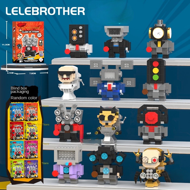 Toilet Man vs Monitor Minifigure Titan Speaker Man and TV Man Figure ...