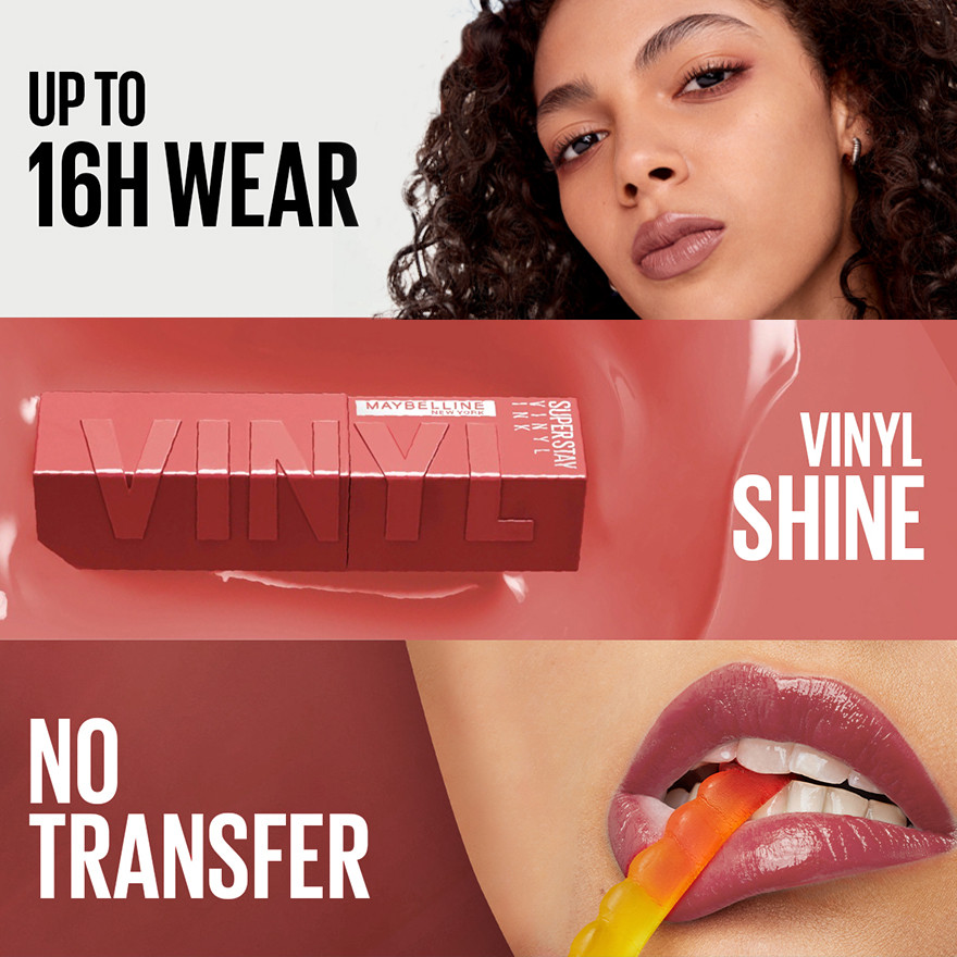 MAYBELLINE Super Stay Vinyl Ink Nude Shock 61 Risky | Shopee Malaysia