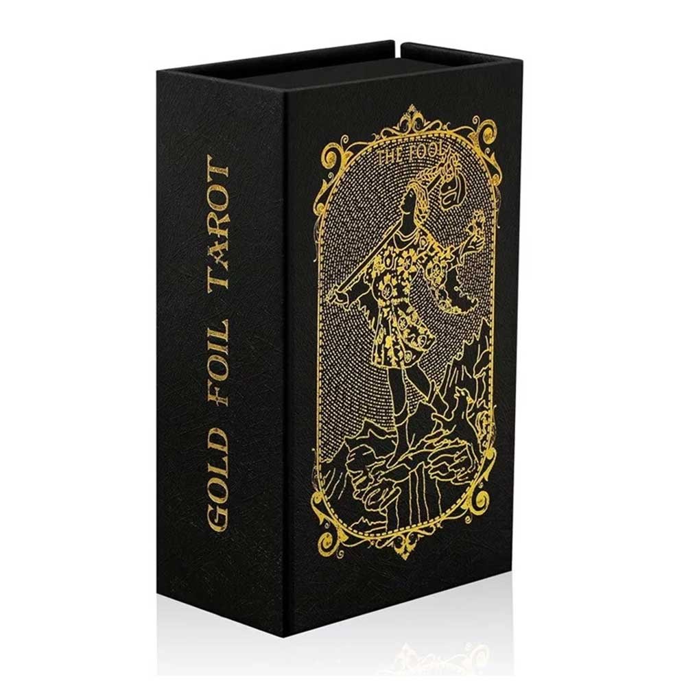 78 Gold Foil Tarot Cards with Guide Book, Rider Waite Tarot Deck for ...