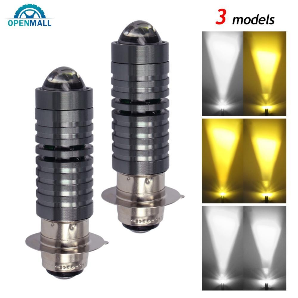 OPENMALL Universal 12V-80V 2000LM Dual Color Headlight Bulbs P15D H6 ...