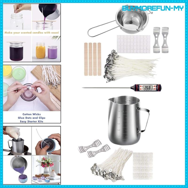 [BuymorefunMY] DIY Candle Making Supplies, Candle Making Kit Wicks ...