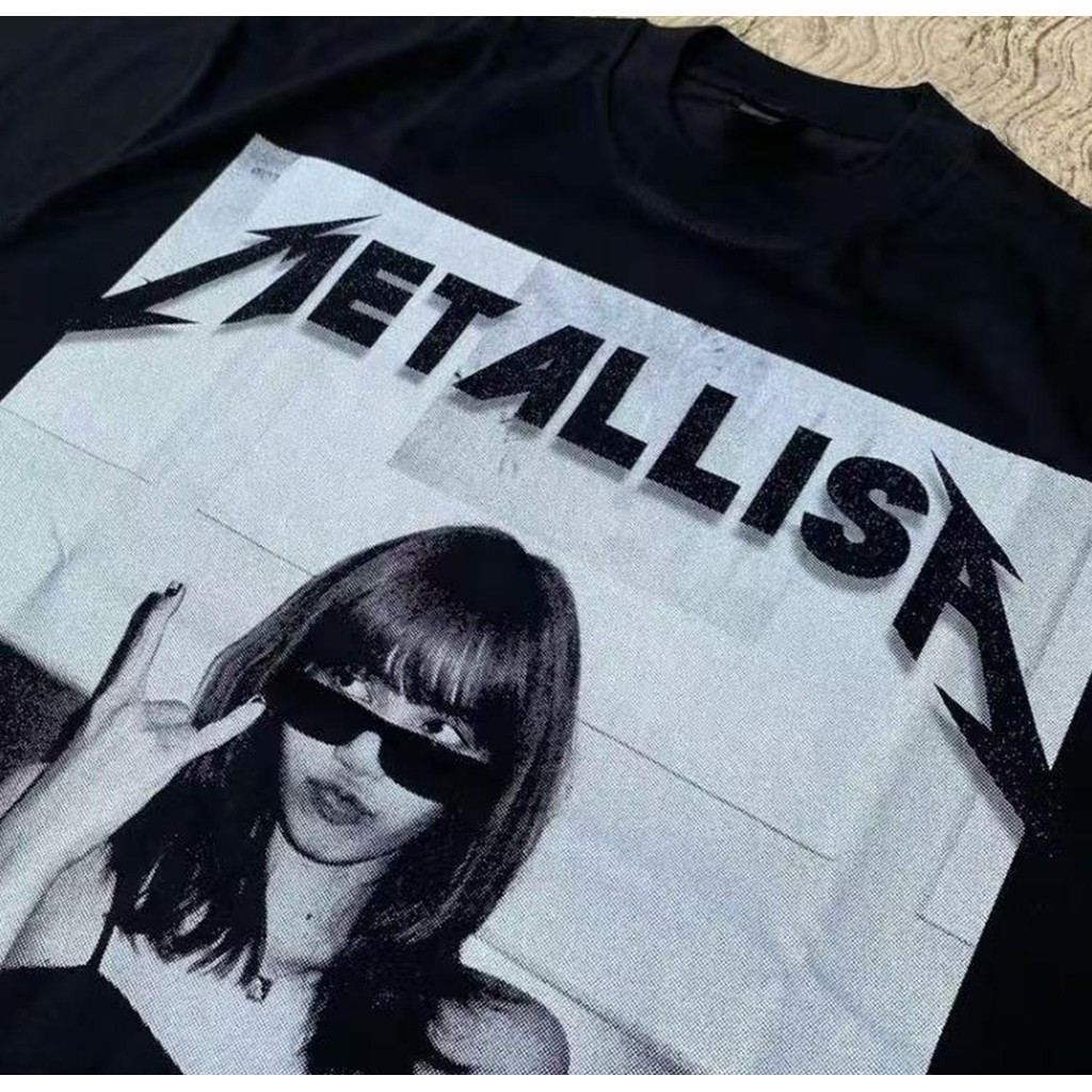 Black Solid 20S 100% CottonT-Shirt Metallisa-Oversized | Shopee Malaysia