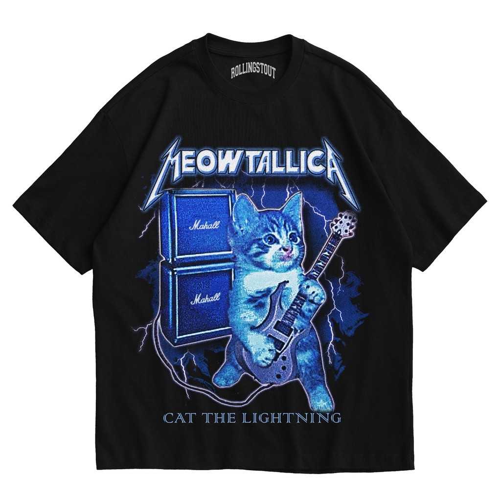Meowtalica Kaos Kucing Kitten Band Metallica T-shirt BAJU MUSIK METAL ...