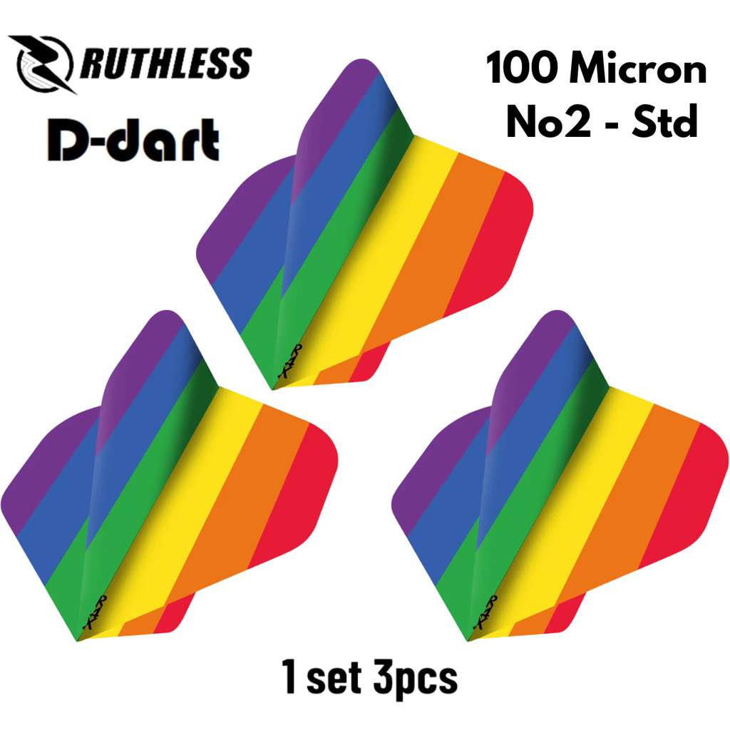 RUTHLESS DART FLIGHT - STANDARD 100 Micron Progress Pride Flag ...