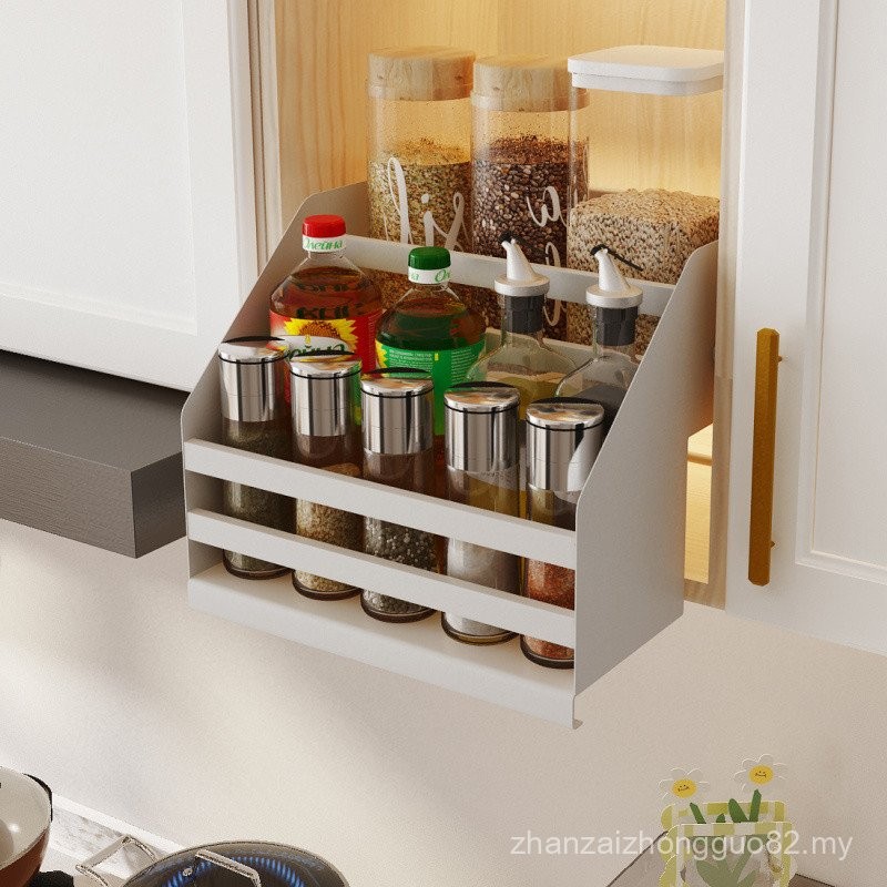 Kitchen Cabinet Hanging Cabinet Rotating Pull-Down Rack Lifting Basket ...