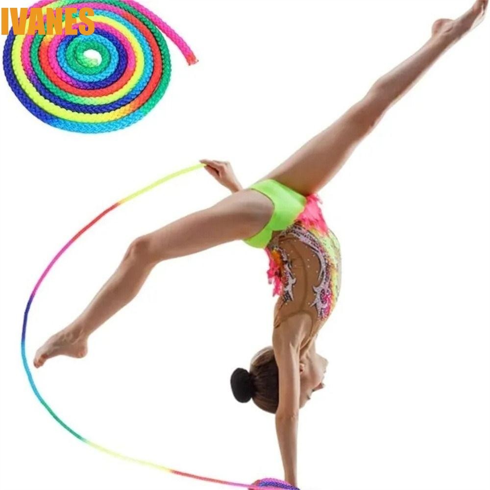 IVANES Rhythmic Rope, Artistic Rainbow Color Gymnastics Arts Rope ...