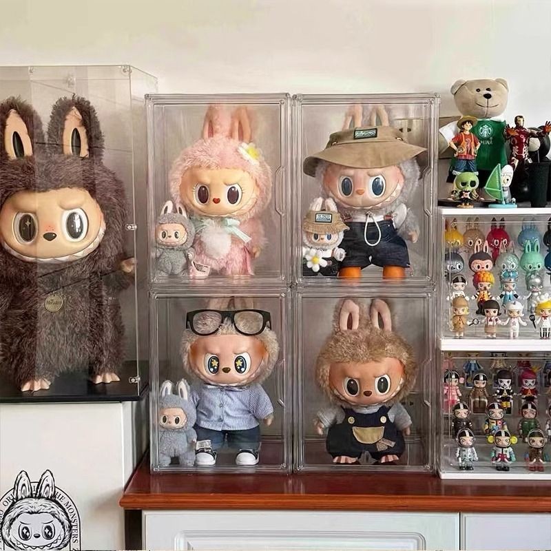 Labubu Big Adventure Doll Transparent Display Box Popmart Doll Anti ...