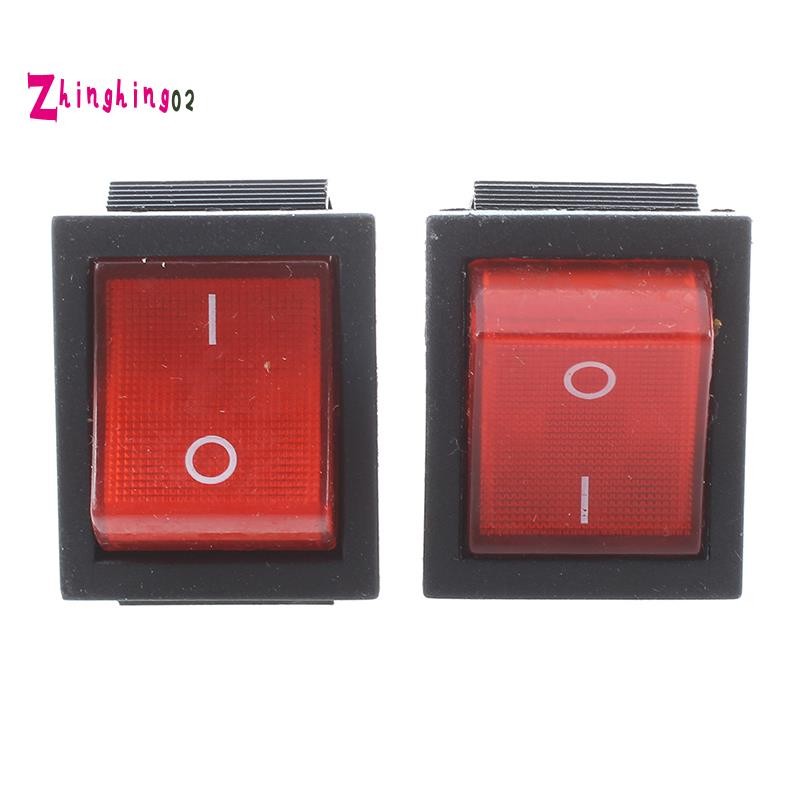 16A/250VAC 20A/125VAC Red Indicator Light 4 Pin ON/OFF DPST Rocker ...