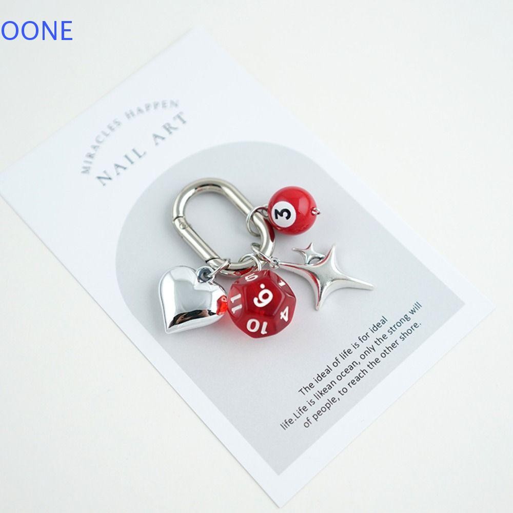 OONE Mini Billiards Keychains, Irregular Fashion Billiard Pool Keychain ...