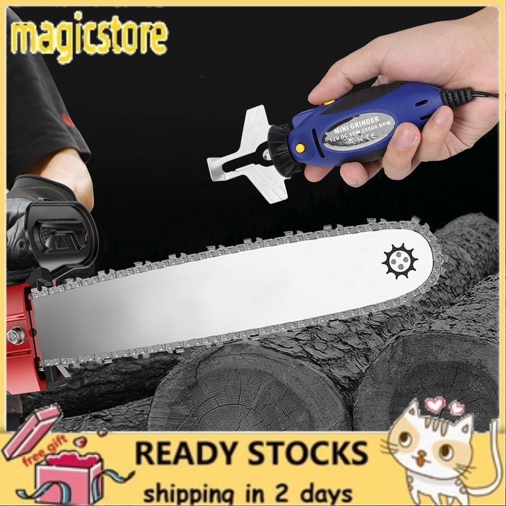 Magicstore 12V Mini Chainsaw Sharpener Electric Handheld Grinder File ...