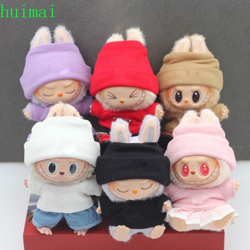 HUIMAI 1 set Labubu II Plush Doll Outfit, Collection Solid Color Hat ...