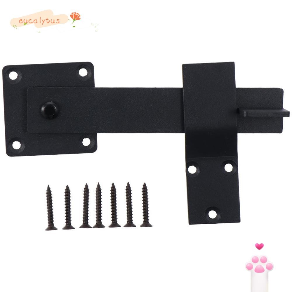 EU-FASHION Flip Gate Latch Lock, Carbon Steel Matte Black Barn Door ...