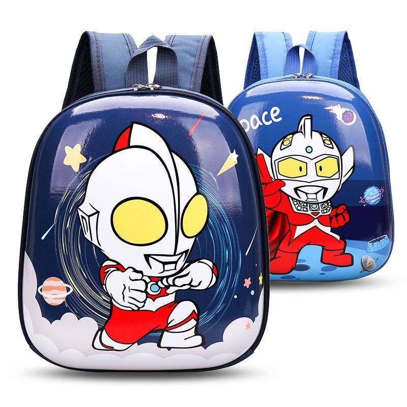 Korean Ultraman cartoon eggshell children's backpack | Shopee Malaysia