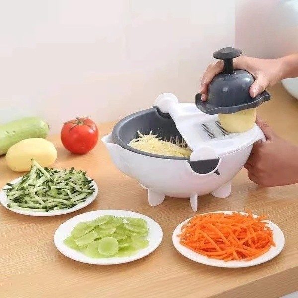 9 in 1 Multifunction Vegetable Slicer Cutter Shredder Manual Chopper ...