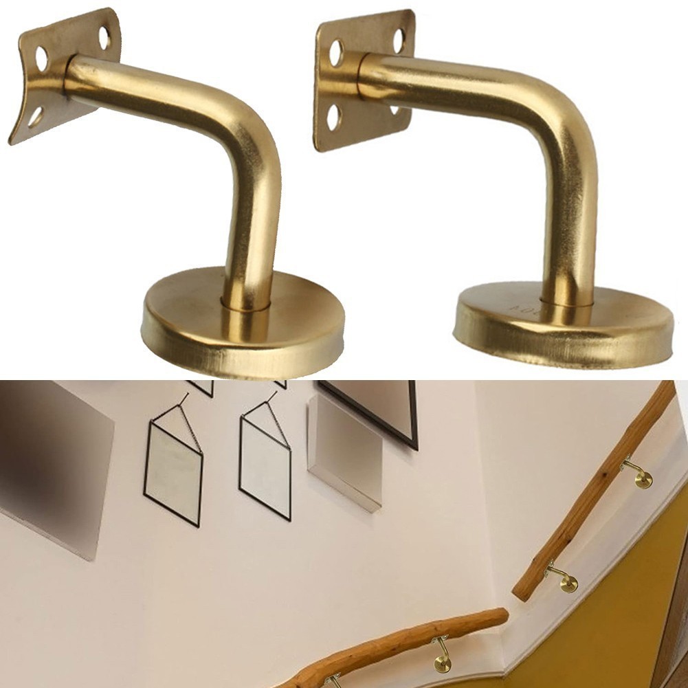 【YAFEXMY】Gold Handrail Bannister Support Stair Rail Bracket Balustrade
