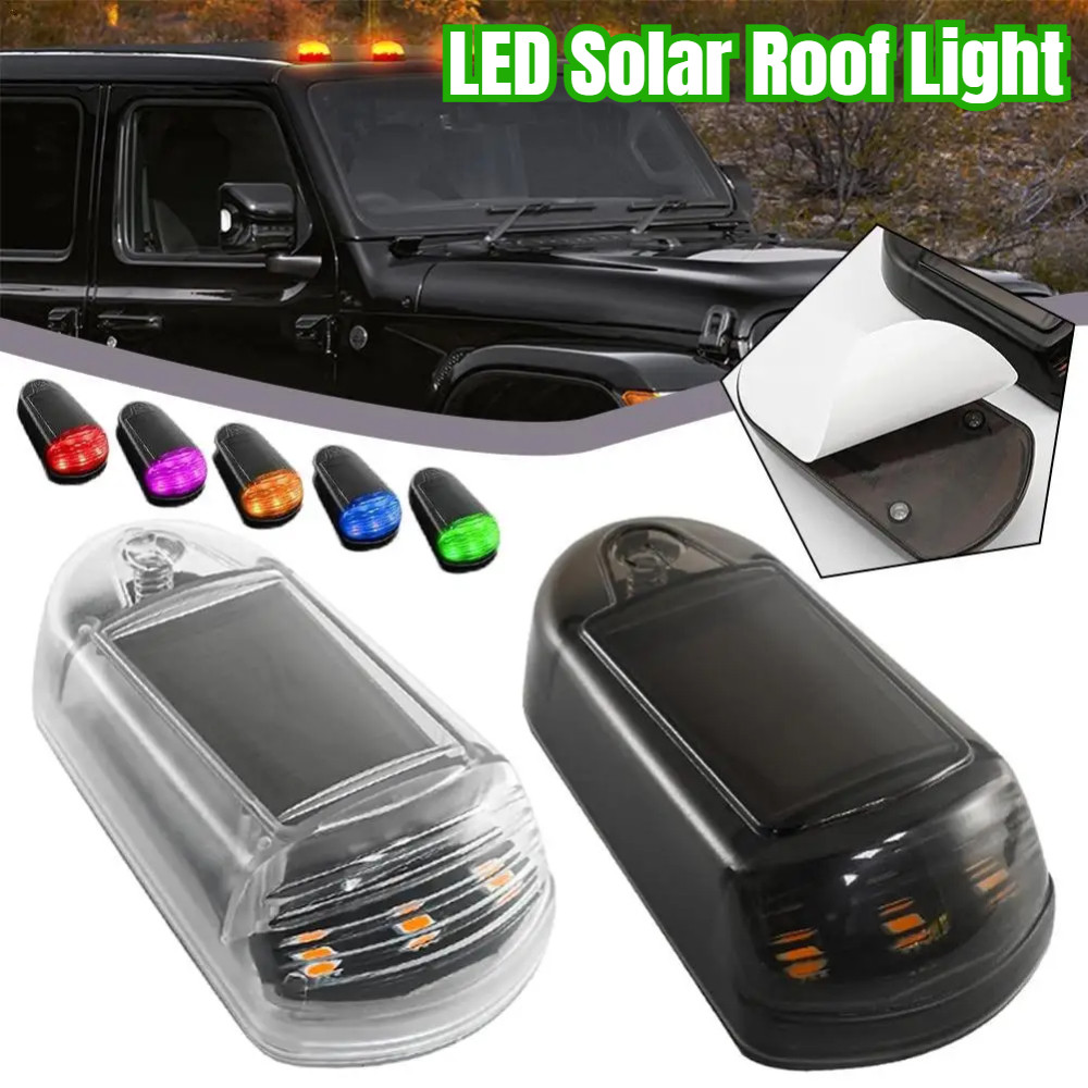 No-Punch Wireless Solar Powered Truck Cab Roof Lights - Waterproof 7 ...