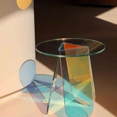 Rainbow coffee table modern simple living room sofa side table acrylic ...