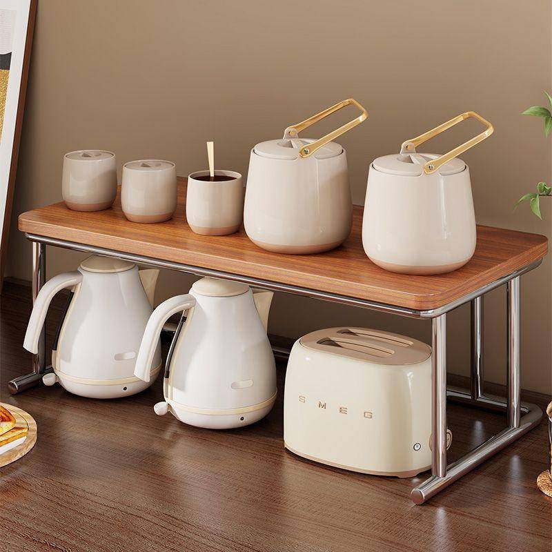 Double-deck dining room toaster kettle organizer Table top storage ...