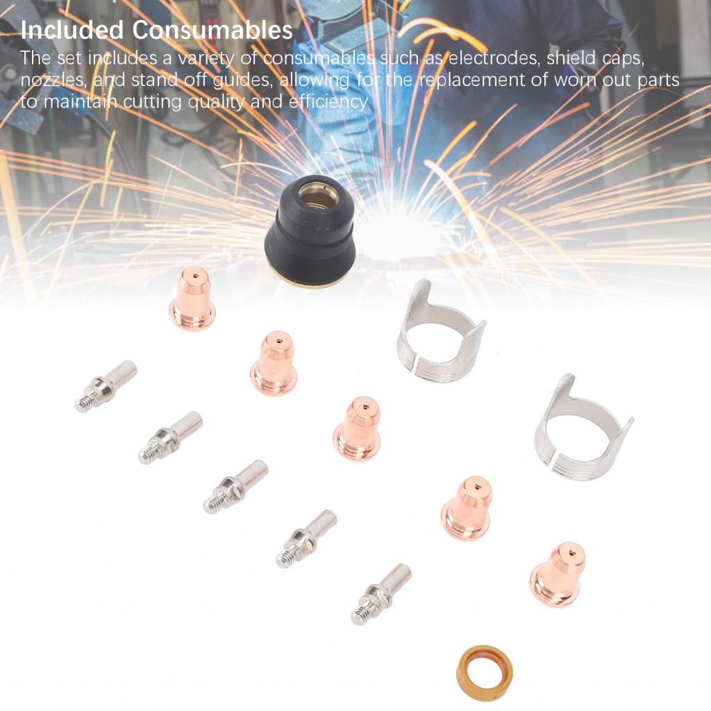 IPT40 45-Piece Plasma Cutting Torch Tip & Electrode Consumables Kit For YESWELDER CUT65DS