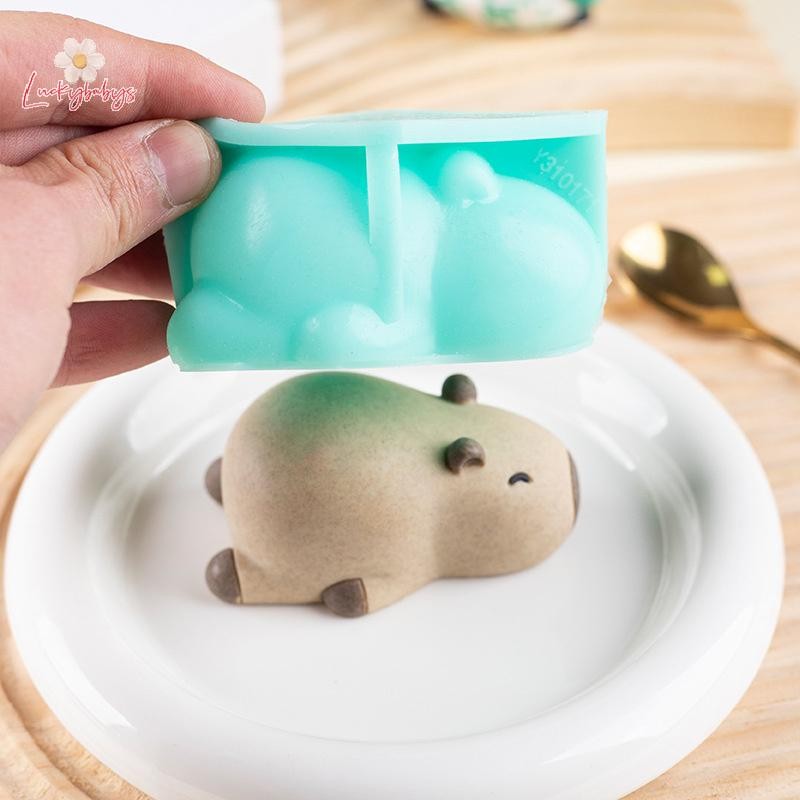 Luckybabys> 2025 New Cute Capybara Milk Jelly Silicone Mold Pudding ...