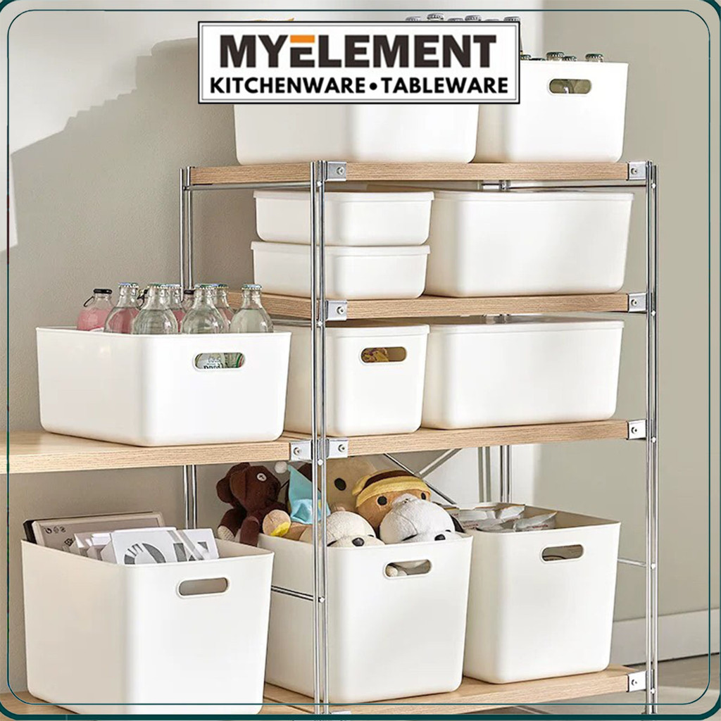 Myelement Storage Bin Storage Box for Kitchen Pantry Plastic Organizer ...