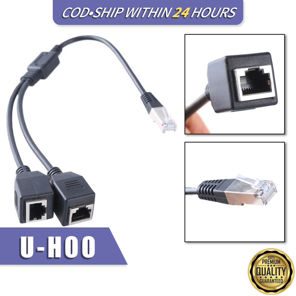 RJ45 Internet Splitter Lan Splitter Connector 1 Male To 2/3/4 Female ...