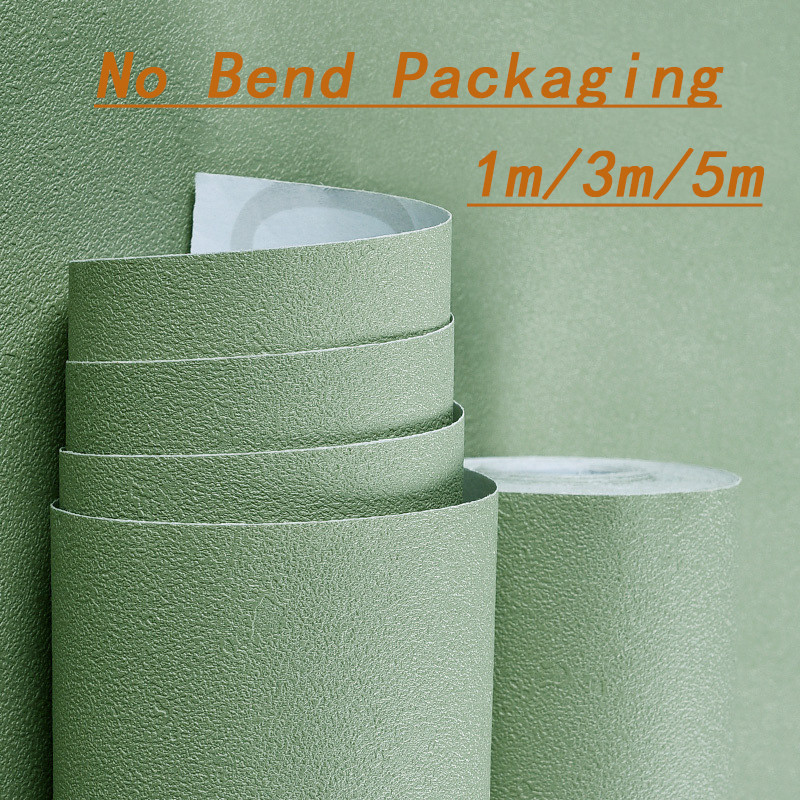 [No Bend Packaging] 1m/3m/5m 3D Morandi Pure Color Wallpaper Home ...