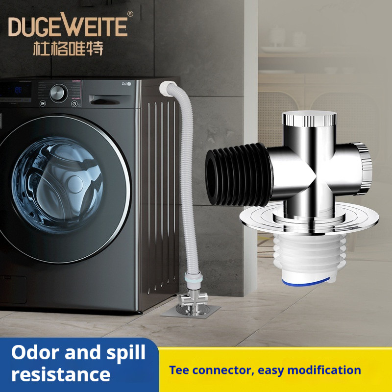 [Ready Stock] Sewer Pipe Three-End Pass Washing Machine Drain Pipe ...